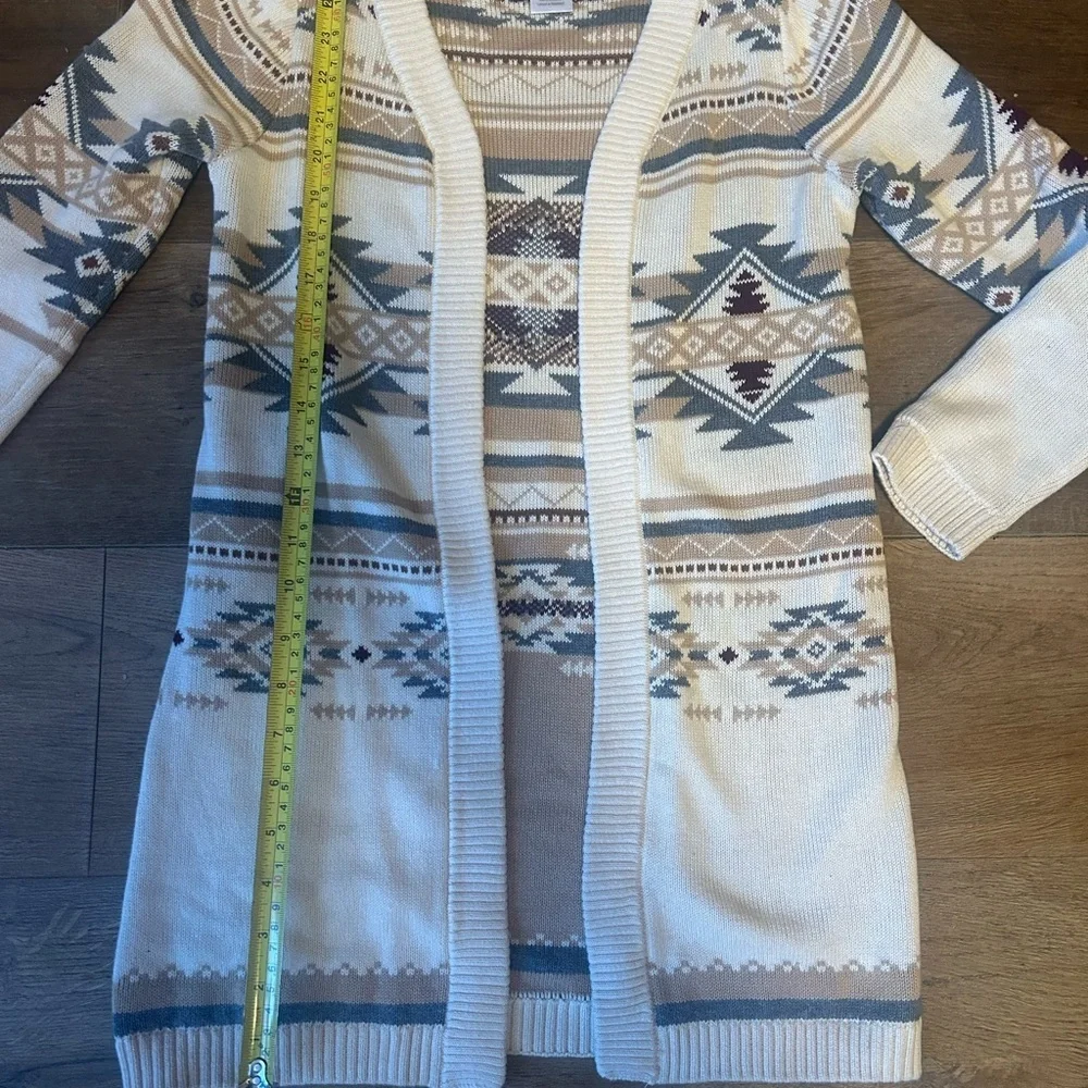 Gymboree Beige and Navy Aztec Cardigan